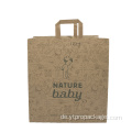 Kundenspezifischer Griff Brown Kraft Paper Bags Printing Logo